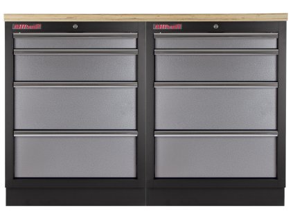 Sestava nábytku AHPROFI, vel. S, dřevěná deska - TGS1300BAL10 Grey