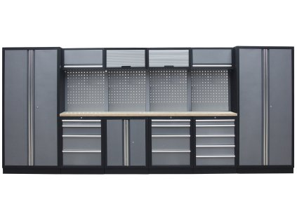 Kvalitní PROFI dílenský nábytek - 4535 x 2000 x 495 mm - TGS1300A1 Grey
