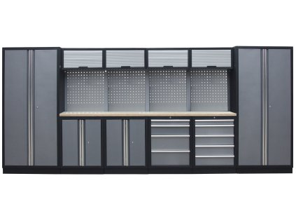 Kvalitní PROFI dílenský nábytek - 4535 x 2000 x 495 mm - TGS1300AA3 Grey