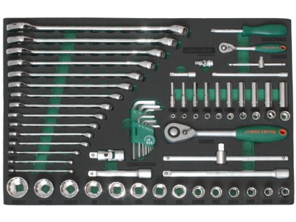 Modul - palcová gola sada 1/4" a 1/2", očkoploché klíče, 69 ks - JONNESWAY S05H4269SV