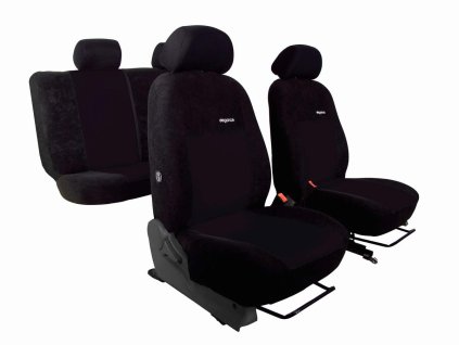 Autopotahy MAZDA 5 I, 7 MÍST, od r. v. 2005-2010, ELEGANCE černé  + OPTIK utěrka 20x20 cm Smart Microfiber zdarma