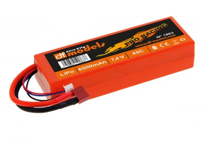 DF models LiPo Aku 7,4 V / 6500 mAh - 45C Pro Racing T-Dean