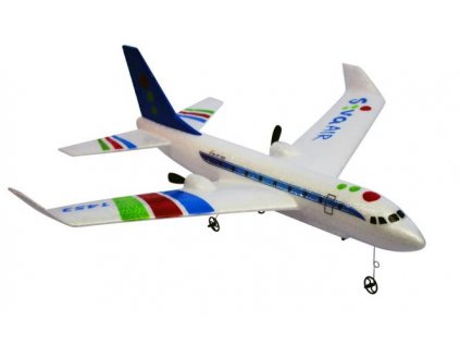 Siva RC letadlo Airbus modrá