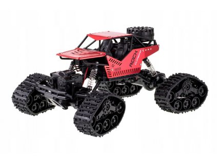 s-Idee RC auto Strong Climbing Car METAL s koly i pásy 1:16 červená