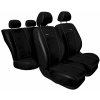 Autopotahy Seat Leon III, od r. 2012, Ekokůže černé  + OPTIK utěrka 20x20 cm Smart Microfiber zdarma