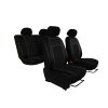 Autopotahy Škoda Fabia II, kožené Tuning černé, nedělené zadní sedadla  + OPTIK utěrka 20x20 cm Smart Microfiber zdarma