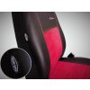 Autopotahy Volkswagen Amarok, od r. 2009-2016, kožené s alcantarou EXCLUSIVE červené  + OPTIMÁL utěrka na auto i úklid Smart Microfiber zdarma