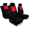 Autopotahy Škoda Octavia I, Tuning Duo, dělené zadní sedadla, červenočerné  + OPTIK utěrka 20x20 cm Smart Microfiber zdarma v hodnotě 199,-Kč
