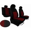Autopotahy Volkswagen VW T5, 3 místa, kožené EXCLUSIVE, vínové  + OPTIK utěrka 20x20 cm Smart Microfiber zdarma