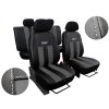 Autopotahy ŠKODA OCTAVIA III, integrované přední opěrky hlavy, GT šedé  + OPTIK utěrka 20x20 cm Smart Microfiber zdarma