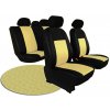 Autopotahy VOLKSWAGEN POLO V, dělená zadní sedadla, od r. v. 2009, kožené PELLE béžové  + OPTIK utěrka 20x20 cm Smart Microfiber zdarma