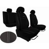 Autopotahy VOLKSWAGEN POLO V, dělená zadní sedadla, od r. v. 2009, EXCLUSIVE kůže černé  + OPTIK utěrka 20x20 cm Smart Microfiber zdarma
