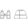 Autopotahy PEUGEOT RIFTER, 2 STOLKY, 2 LOKETNÍ OPĚRKY, DĚLENÝ 2/1, od 2018, antracit  + OPTIK utěrka 20x20 cm Smart Microfiber zdarma v hodnotě 199,-Kč