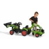 AKCE - FALK Šlapací traktor 2040N Claas Arion 410 s nakladačem, rypadlem a vlečkou