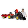 Falk Šlapací traktor 2030M Red Supercharger pedal charger s odpojitelnou vlečkou
