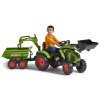 AKCE - FALK Šlapací traktor 1010W Claas Axos s nakladačem, rypadlem a vlečkou