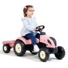Falk šlapací traktor 2056L s přívěsem Country Star - růžový