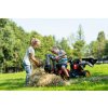 Falk Šlapací traktor Vintage 2058N se lžící, bagrem a přívěsem, červený