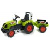 FALK Šlapací traktor 1040AB Claas Arion 430 s vlečkou