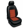Autopotahy Škoda Octavia III, AUTENTIC VELVET,dělená,se zadní loket.opěrkou,černooranžové  + OPTIMÁL utěrka na auto i úklid Smart Microfiber zdarma v hodnotě 329,-Kč