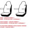 Autopotahy MAN TGX, 2 místa, 1+1, AUTHENTIC PREMIUM vlnky černé  + OPTIK utěrka 20x20 cm Smart Microfiber zdarma v hodnotě 199,-Kč