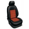 Autopotahy kožené MERCEDES B W245, od r. 2005-2011, AUTHENTIC VELVET černooranžové  + OPTIMÁL utěrka na auto i úklid Smart Microfiber zdarma