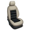 Autopotahy kožené MERCEDES B W245, od r. 2005-2011, AUTHENTIC LEATHER béžovočerné  + OPTIMÁL utěrka na auto i úklid Smart Microfiber zdarma