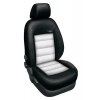 Autopotahy ŠKODA OCTAVIA III, integrované přední opěrky hl., AUTHENTIC LEATHER černobílé  + OPTIMÁL utěrka na auto i úklid Smart Microfiber zdarma v hodnotě 329,-Kč
