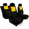 Autopotahy KIA NIRO, od r. 2014, DUO černo žluté  + OPTIK utěrka 20x20 cm Smart Microfiber zdarma v hodnotě 199,-Kč