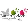 Designové hodiny Diamantini a Domeniconi Butterfly orange 40cm