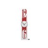 Designové hodiny 10-026 CalleaDesign Thin 58cm (více barevných variant) Barva vínová červená-65 - RAL3003