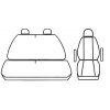 Autopotahy VOLKSWAGEN T5, 3 místa, 1+2, od r. 2003-2014, AUTHENTIC DOBLO, žakar červený  + OPTIK utěrka 20x20 cm Smart Microfiber zdarma v hodnotě 199,-Kč