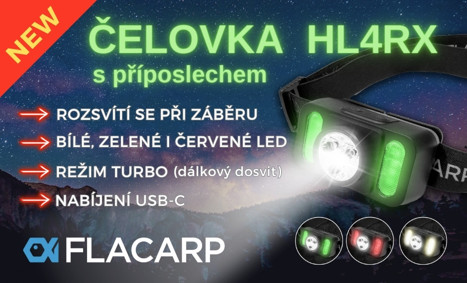 Nabíjecí čelovka HL4RX s příposlechem