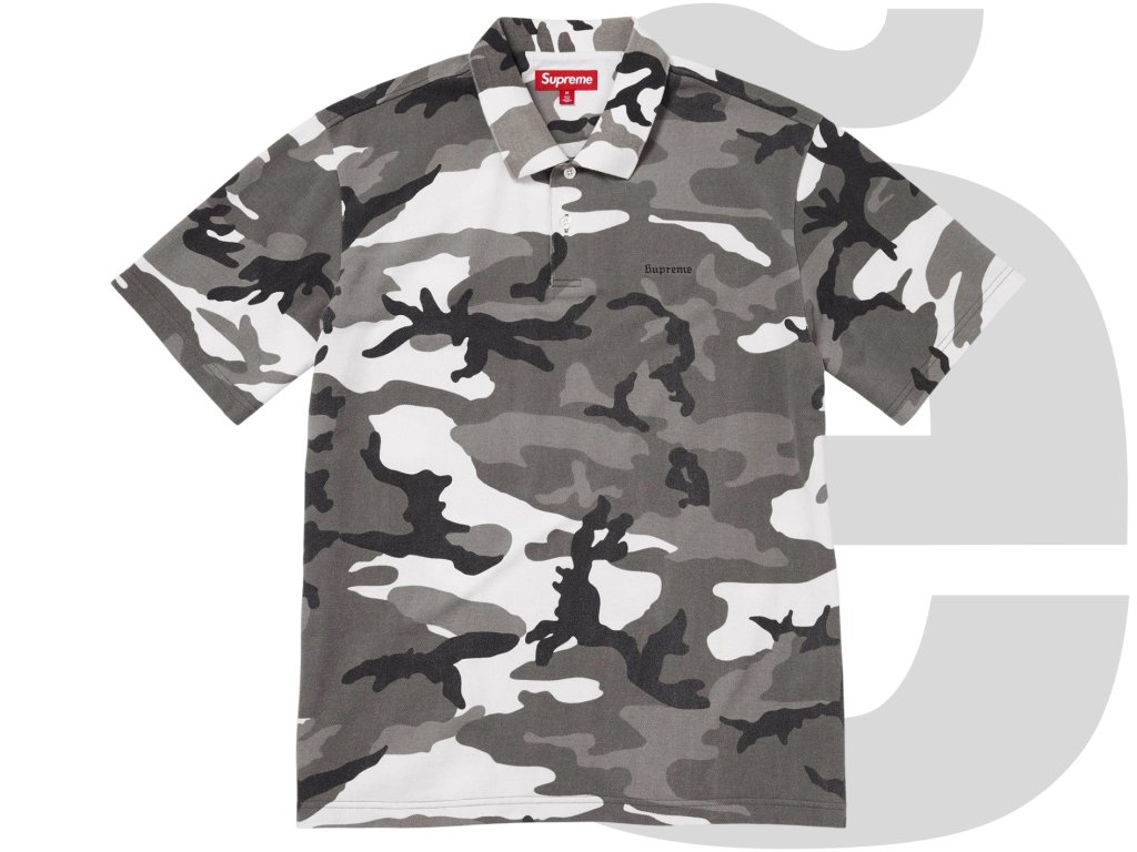Supreme Washed Camo Polo Mサイズ 新品未使用 Supreme Washed Camo Polo (Snow Camo) - Flace