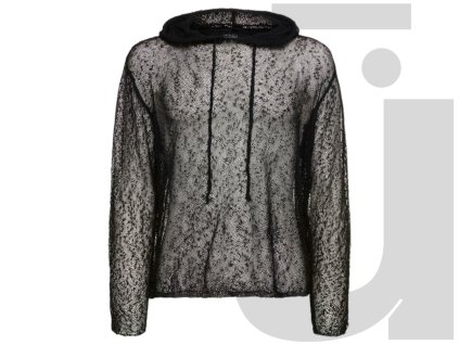 jaded london Black Fine Knit Hoodie min copy