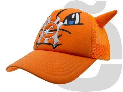 Kanto Starter Char Face Trucker Cap (Orange)