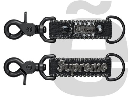supreme r b b simon denim keychain black 3 copy