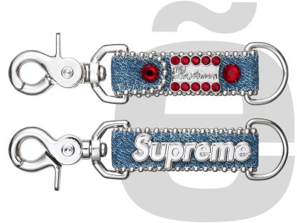 supreme r b b simon denim keychain washed indigo 5 copy