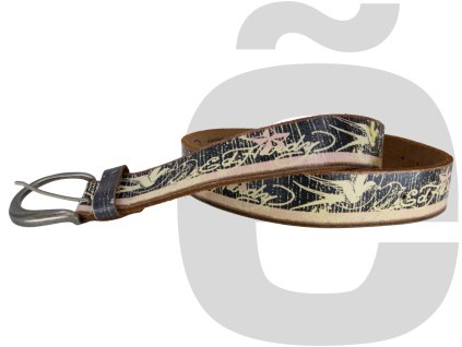 Ed Hardy Leather Belt Doves (Yellow/Black)