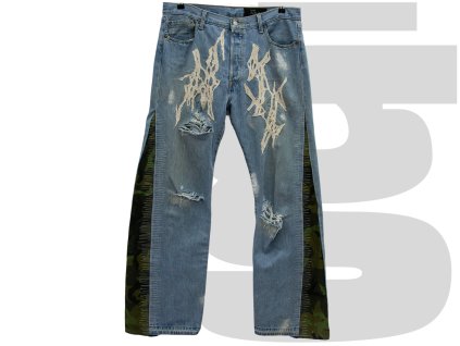 NoFuture Distressed Flared Levi's 501 Jeans (Camo)
