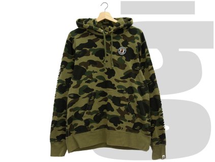 Bape 1st Camo Busy Works Velcro Patch Hoodie (Green Camo)