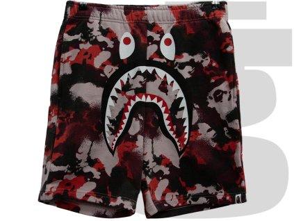 Bape Map Camo Shark Sweatshorts (Red)