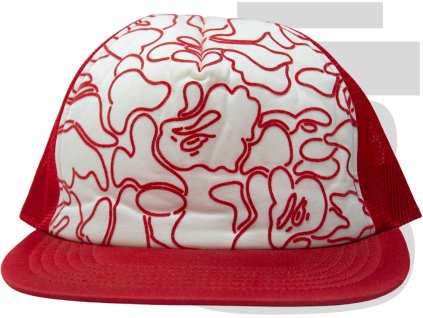 Bape ABC Camo Mesh Trucker Cap (Red)