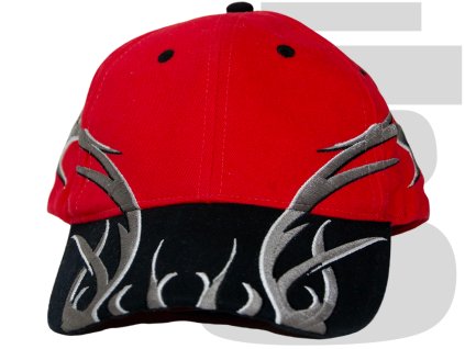 Tribal Embroidery Dad Cap (Red/Black)