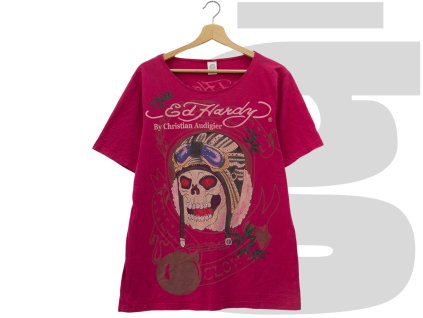 Ed Hardy Pilot Kamikaze Tee (Pink)