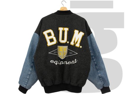 B.U.M. Equipment College Jacket (Grey/Blue)