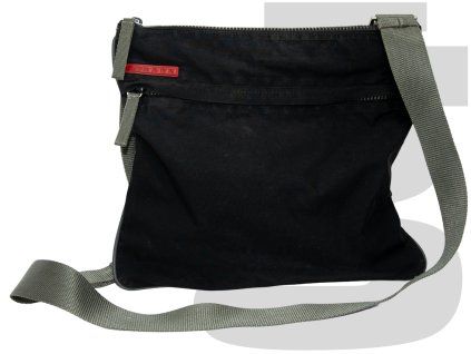 Prada Linea Rossa Messenger Bag (Black)