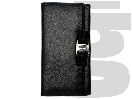 Ferragamo Saffiano Leather Wallet (Black)