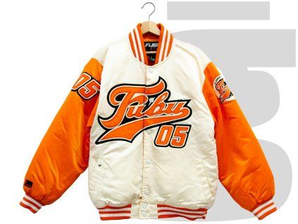 Fubu Varsity Jacket (Orange/Cream)