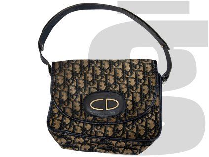 Christian Dior Monogram Bag (Brown/Navy)